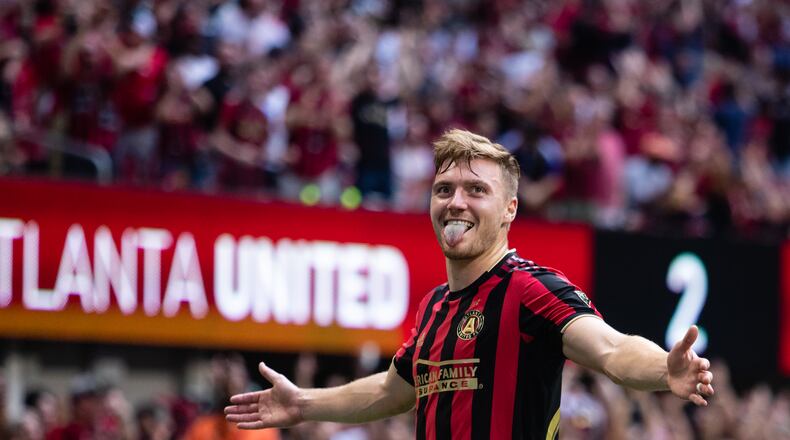 During the second half of the match at Mercedes-Benz Stadium in Atlanta, Georgia, on Sunday October 6, 2019. (Photo by Jacob Gonzalez/Atlanta United)