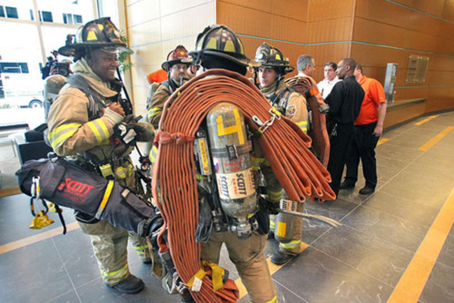 High-rise training and fire evacuation drill