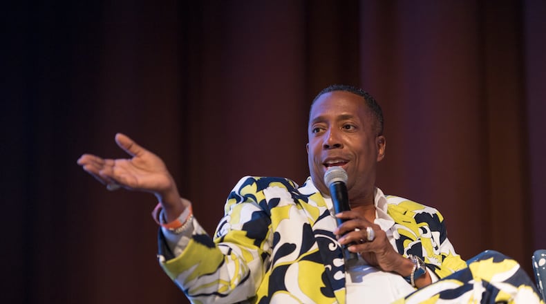 ATLANTA, GA - MAY 04:  Gary With Da Tea (Gary Hayes) speaks on stage during TV One's "Rickey Smiley For Real" season 2 Q&A session at SCADshow on May 4, 2016 in Atlanta, Georgia.  (Photo by Marcus Ingram/Getty Images for TV One)