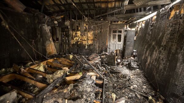 RINCON, GA - NOVEMBER 14, 2023: The inside of Gregory and Beverly SmitheyÕs house after an explosion knocked the 40-year-old house off its foundation and started a fire that took Gregory Smithey's life, Tuesday, Nov. 14, 2023, in Rincon, Georgia. (AJC Photo/Stephen B. Morton)