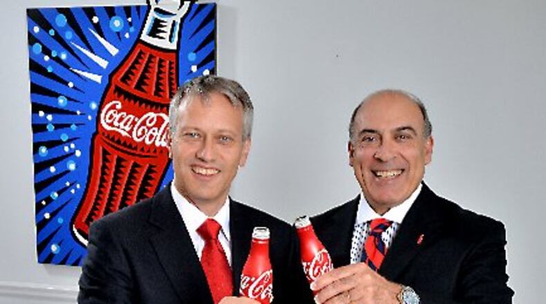 Coca-Cola named one of the best companies at attracting talent. The Atlanta company is headed by president James Quincey (left) and CEO Muthar Kent.