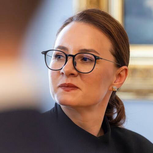FILE - Ukrainian Prime Minister Yulia Svyrydenko arrives for a meeting with Lithuania's President Gitanas Nauseda at the Presidential palace in Vilnius, Lithuania, June 1, 2026. (AP Photo/Mindaugas Kulbis, File)
