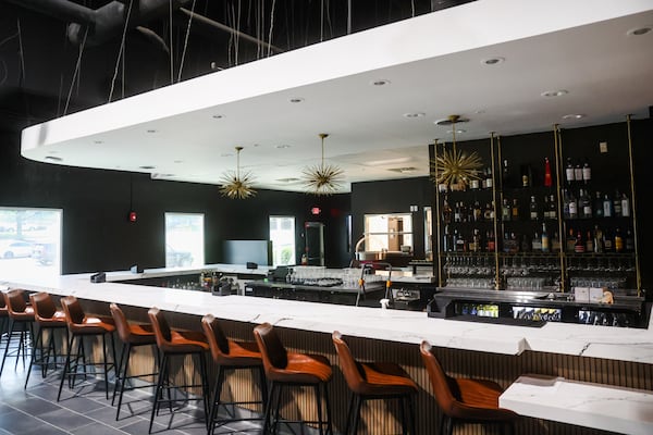 Bar chairs are lined up at You42 Studios in Roswell, Ga., on Wednesday, June 10, 2026. (Abbey Cutrer/AJC)