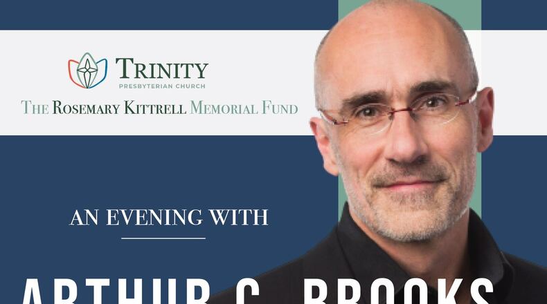 A co-author with Oprah Winfrey of a new book, Harvard professor Arthur C. Brooks will discuss another of his 13 bestselling books, "Love Your Enemies," from 7-8 p.m. Nov. 16 at Trinity Presbyterian Church, 3003 Howell Mill Road, Atlanta, during the free but ticketed event. (Courtesy of Arthur C. Brooks)
