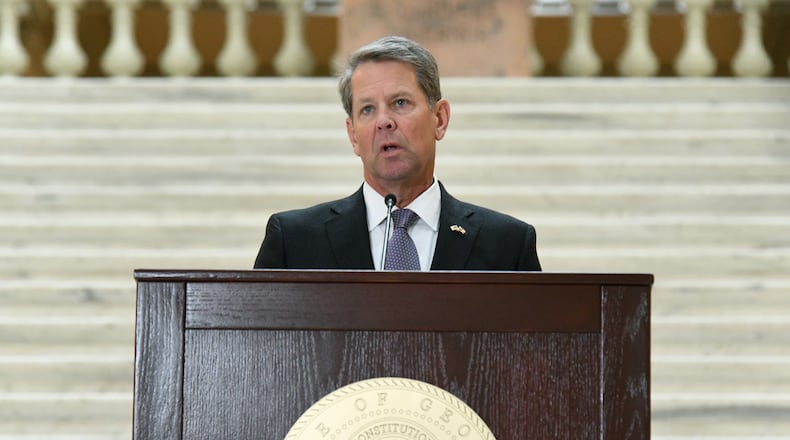 Gov. Brian Kemp called new vaccine rules that President Joe Biden announced Thursday a "blatantly unlawful overreach," and he threatened to sue to block them. (Hyosub Shin / Hyosub.Shin@ajc.com)