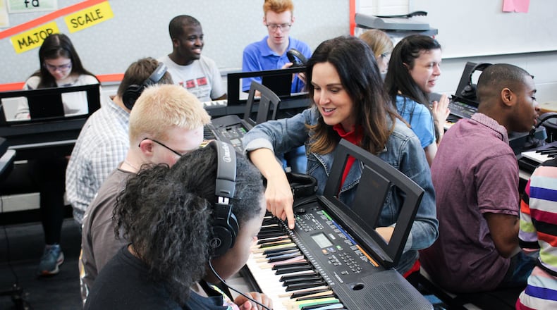 Georgia Teacher of the Year Christy Todd, shown with students, is up for the national title. (Courtesy photo)
