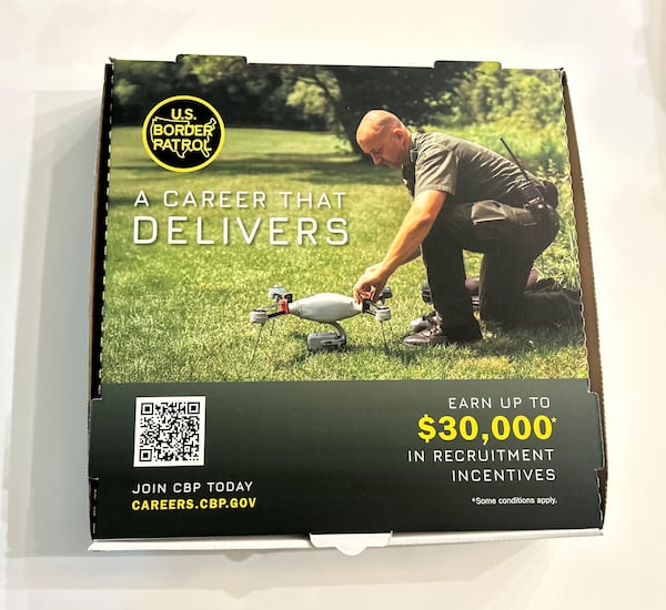 The ads tout U.S. Customs and Border Protection as a “Career that Delivers” and offer $30,000 in potential hiring incentives. (Gray Mollenkamp/AJC)
