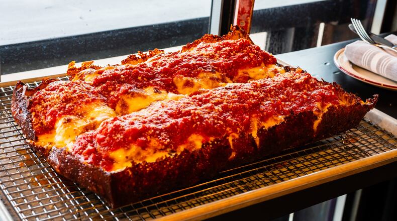 The Meat Me in Detroit pizza at Nina & Rafi is an enjoyable way to splurge on pizza night. CONTRIBUTED BY HENRI HOLLIS