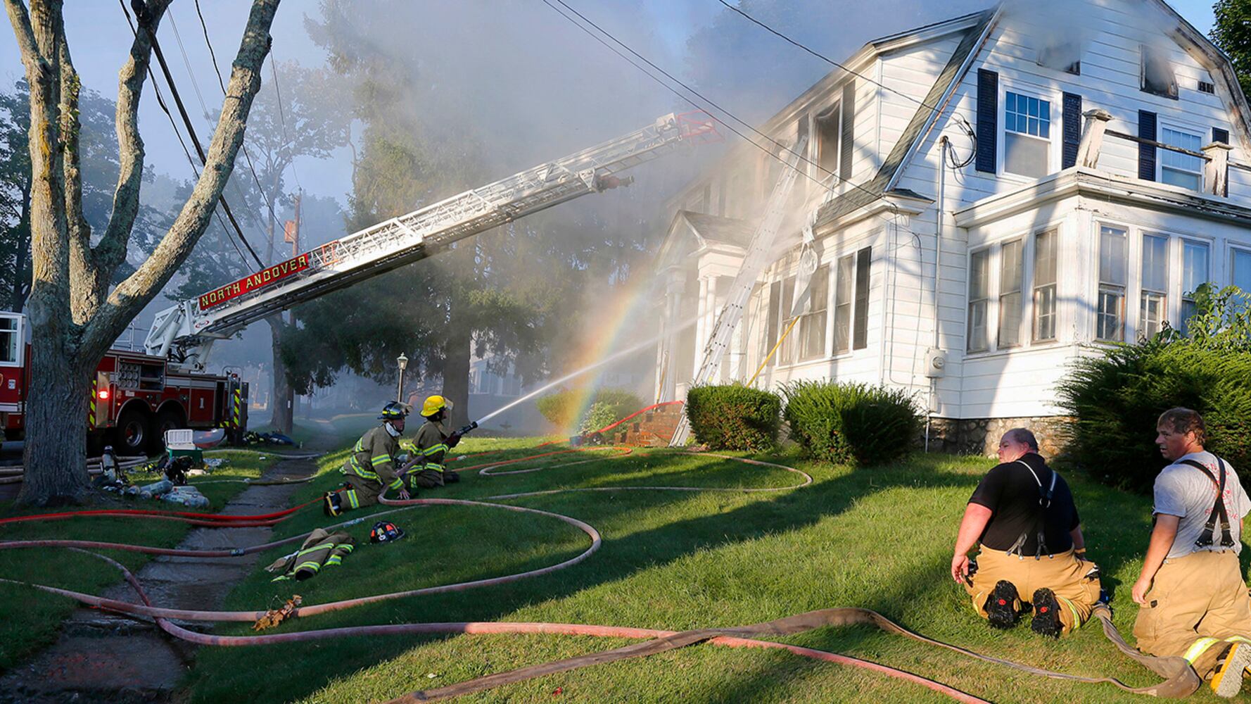 Photos: Fires and explosions destroy homes near Boston