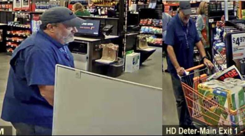 Johns Creek police say this man used a stolen credit card at the Home Depot at 5950 State Bridge Road on Oct. 3, 2019.