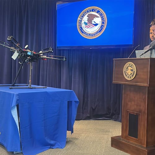 William K. Marshall III, director of the Bureau of Prisons, announced Wednesday in Macon the indictments of a dozen people in an alleged smuggling operation that used drones to drop contraband into federal prisons in eight states. (Joe Kovac Jr./AJC)