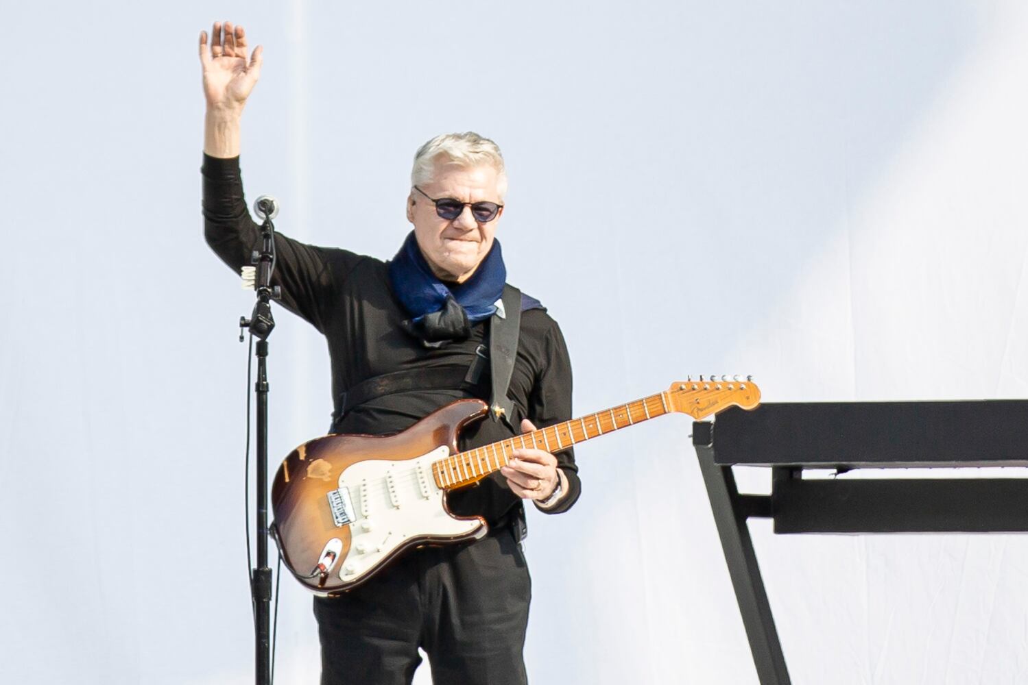 Steve Miller opened out the day for Journey and Def Leppard playing the classics like The Joker and Take the money at Truist Park in Atlanta on July 13,2024. (RYAN FLEISHER FOR THE ATLANTA JOURNAL-CONSTITUTION)