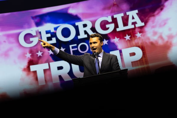 The late Charlie Kirk, co-founder of Turning Point USA, spoke at a rally for Donald Trump in Duluth last year.