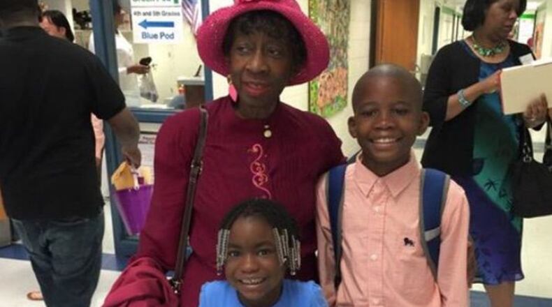 Dorothy Wright and her two grandchildren, Cameron Costner and Layla Partridge. All three were killed when an SUV being chased by police plowed into their car as they drove to church. (Family photo)