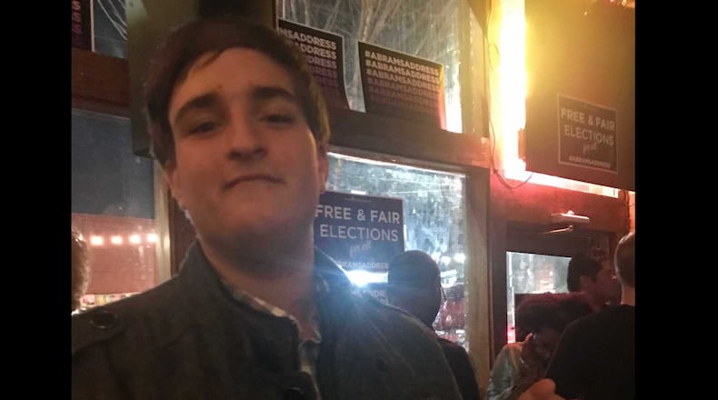 Nathan Posner, 18, interned for the Stacey Abrams gubernatorial campaign in 2018. He plans to support her future political plans. ERIC STIRGUS / ESTIRGUS@AJC.COM.