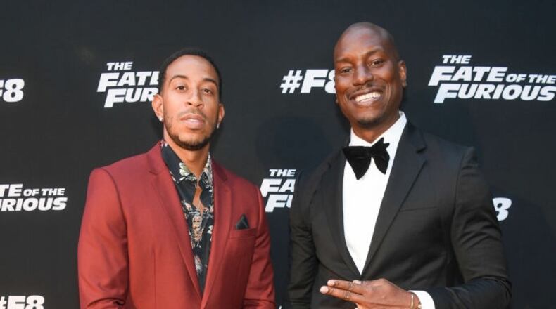 Ludacris and Tyrese Gibson at the Atlanta red carpet screening of "Fate of the Furious," which filmed largely here. Paras Griffin/Getty Images