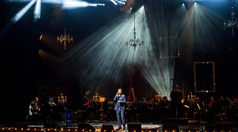 Josh Groban performs at the Cobb Energy Performing Arts Centre. Alpharetta is seeking potential development partners for its own performing arts venue. AJC FILE
