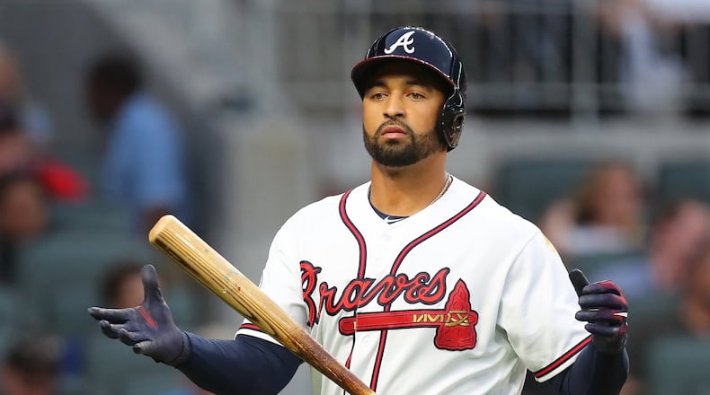 Braves left fielder Matt Kemp. Curtis Compton/ccompton@ajc.com