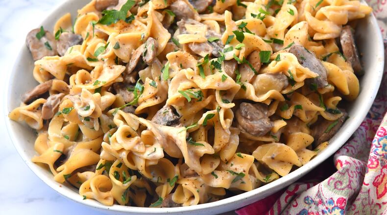 One-Pot Mushroom Stroganoff.
(CHRIS HUNT FOR THE ATLANTA JOURNAL-CONSTITUTION)