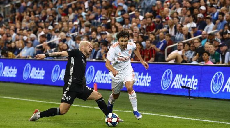 Atlanta United and Sporting KC played on Sunday at Children's Mercy Park in Kansas City, Kan. (Atlanta United)