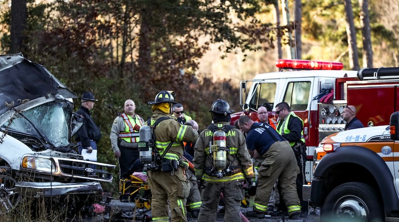 A 2005 Jeep Grand Cherokee crossed into oncoming traffic and collided with a 2001 Ford F-150 with three Habersham Central High School students inside the truck.