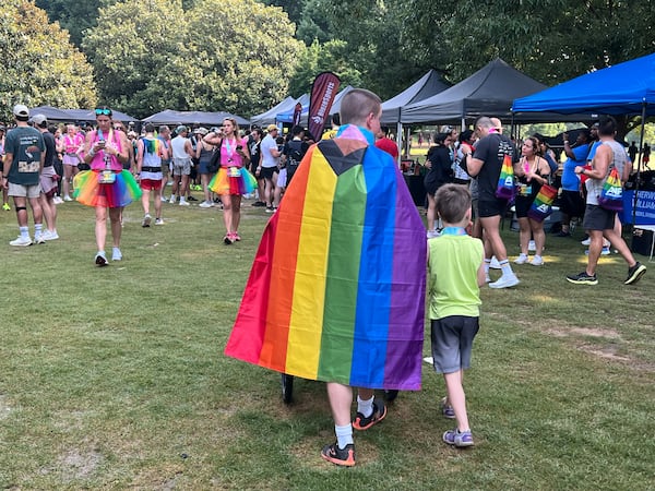 About 2,900 runners and walkers met in Piedmont Park on Sunday to kick off LGBTQ+ Pride Month with the Pride Run ATL 5K, an annual race that raises money for charities that support HIV prevention and LGBTQ+-related efforts. (Cassidy Alexander/AJC)