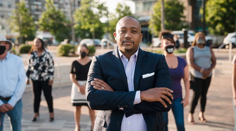 Sandy Springs mayoral candidate Dontaye Carter told the AJC that he thought the writer of disparaging emails had taken statements he’d made while campaigning out of context. Photo Credit Kevin Lowery