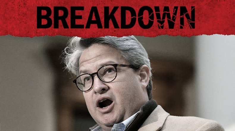 Gabriel Sterling, a top aide to Georgia Secretary of State Brad Raffensperger, has been one of most vocal defenders of the office's integrity. In the seventh episode of the AJC's "Breakdown" podcast, Raffensperger and Sterling sit down for an interview about the 2020 presidential election and its aftermath. (Hyosub Shin / Hyosub.Shin@ajc.com)