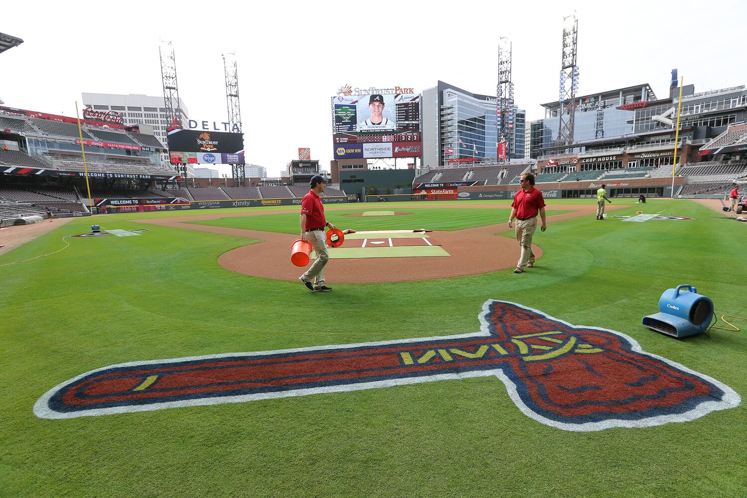Opening day festivities at SunTrust Park