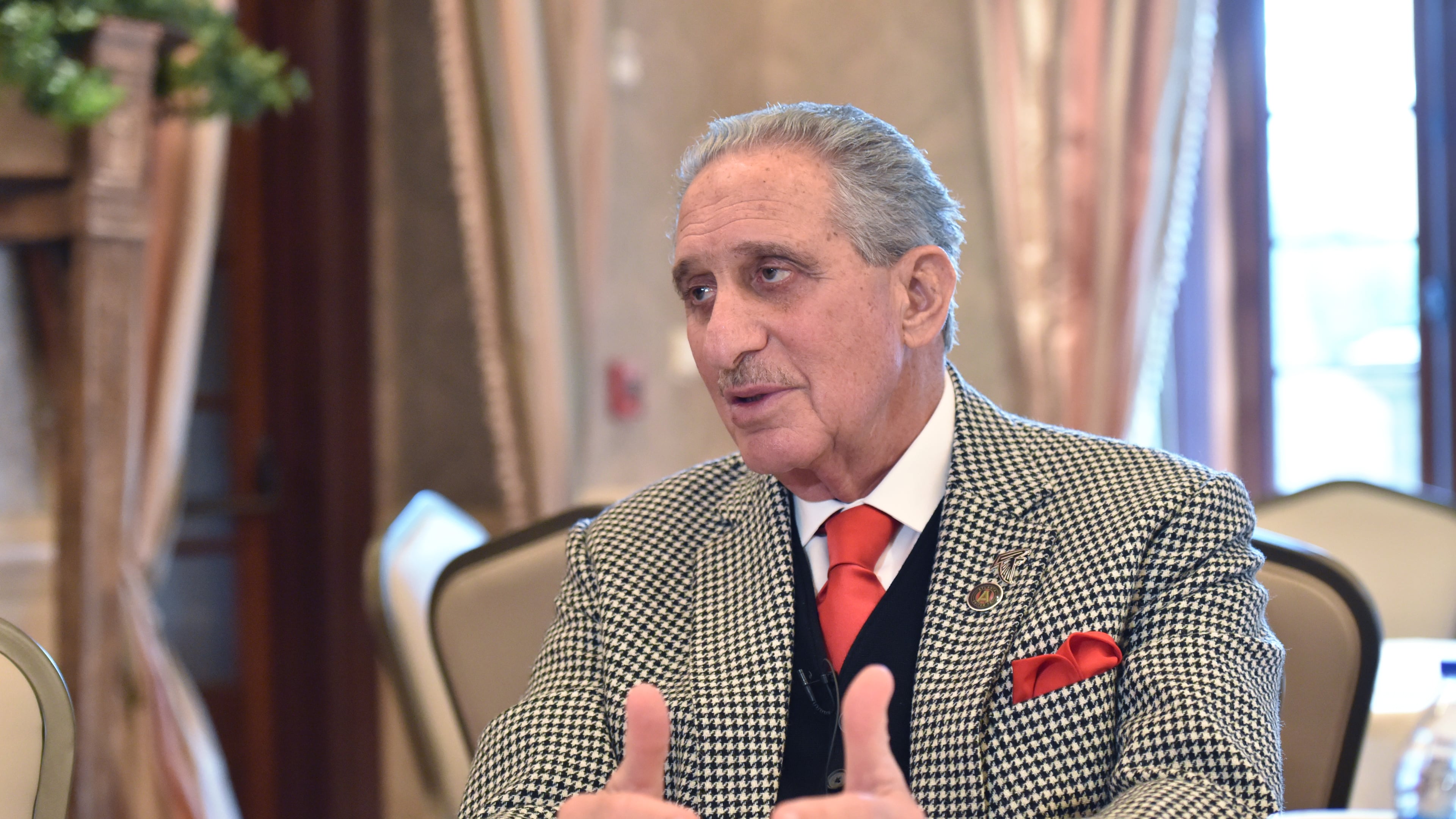 Atlanta United and Atlanta Falcons owner Arthur Blank talks a little soccer: "I'm thrilled about all (the success) and I'm deeply appreciative of all that." (Hyosub Shin/AJC)