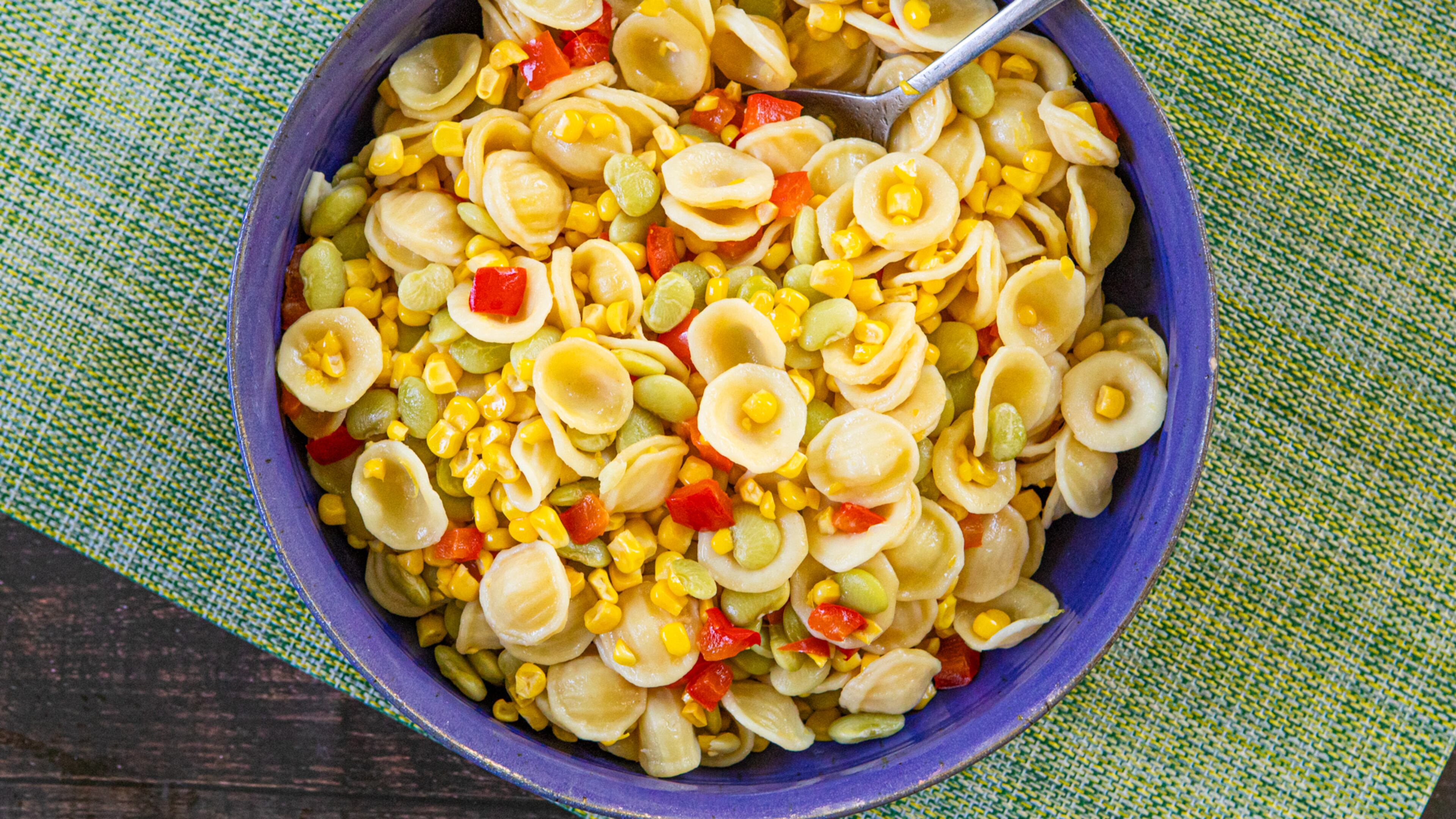 The addition of lemon zest and juice adds brightness to Succotash Pasta. (Aaliyah Man for the AJC/Food styling by Kate Williams)