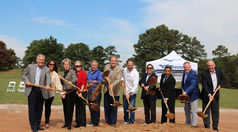 Johns Creek and the Johns Creek Chamber of Commerce recently announced golf equipment manufacturer, Mizuno USA, has officially broken ground on a new multimillion-dollar testing center and tour-fit studio called “The Foundry” at The Standard Club. (Courtesy City of Johns Creek)