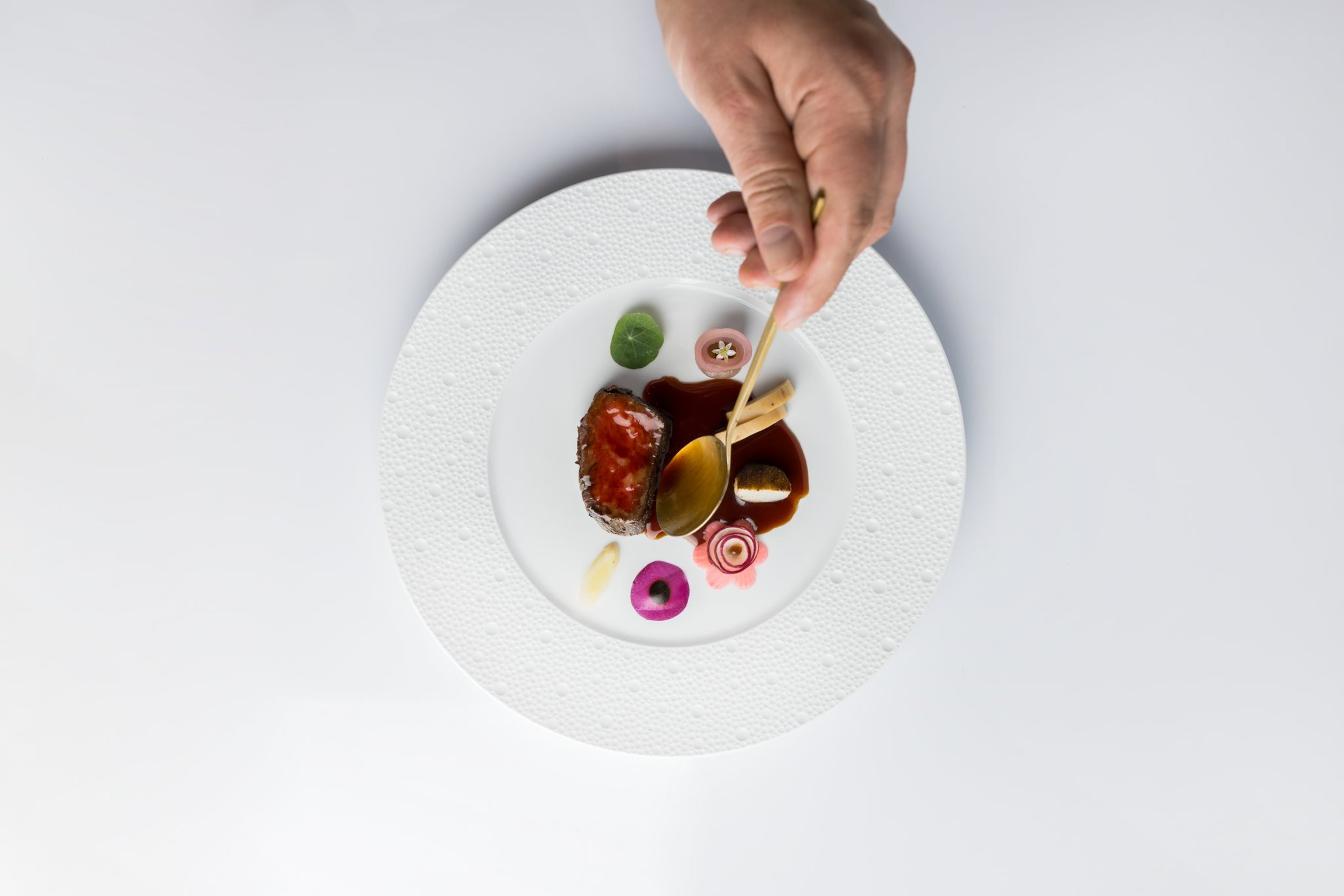 Atlas' dish of Westholme wagyu beef. (Credit: Tomas Espinoza, courtesy of Atlas)