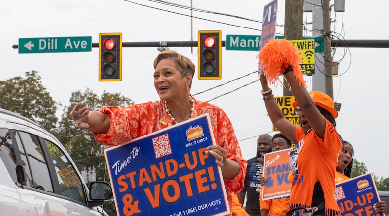 On the last day of early voting, various groups took to the streets in Atlanta to encourage people to go to the polls.