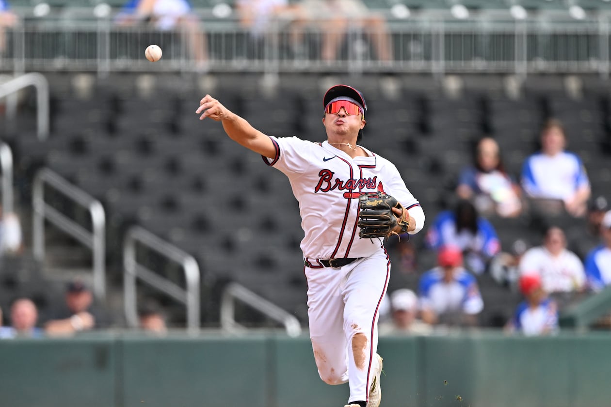 Atlanta Braves shortstop Ha-Seong Kim will decide on his player option in the days after the World Series. (Hyosub Shin/AJC)