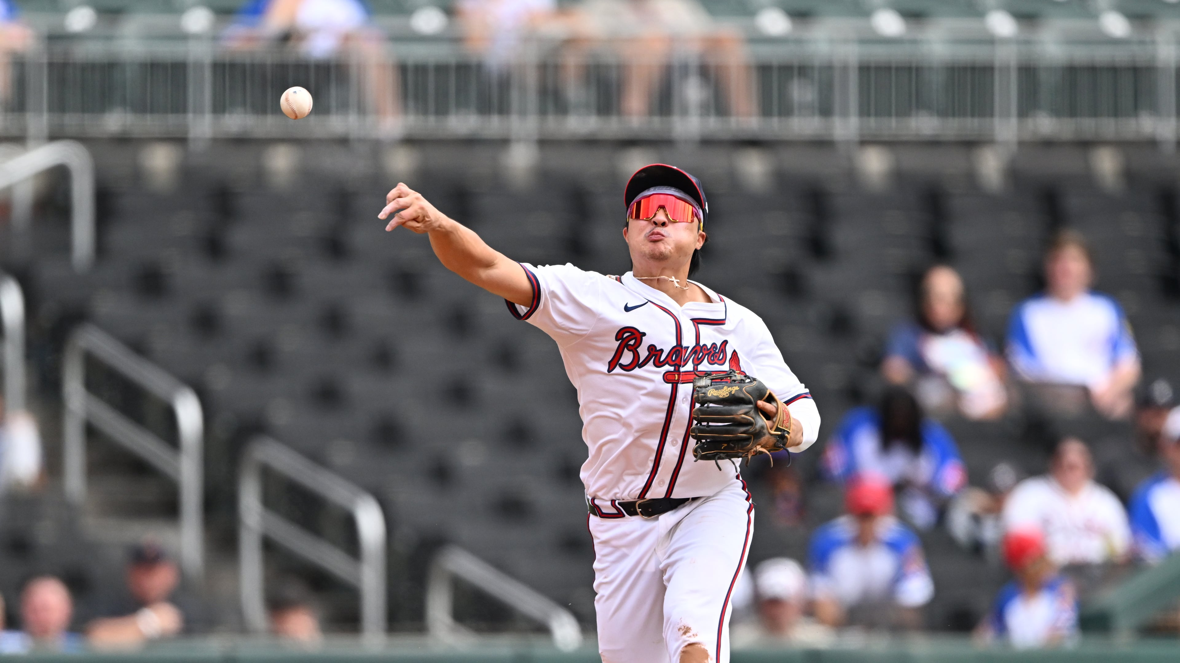 Braves shortstop Ha-Seong Kim has a $16 million player option and if he accepts, he'd fill a bit of a need for the team in 2026. (Hyosub Shin/AJC)