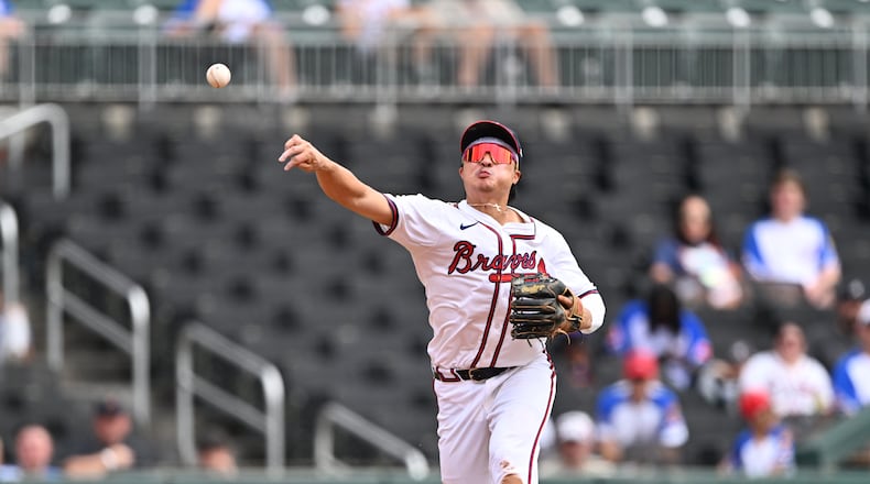 Atlanta Braves shortstop Ha-Seong Kim will decide on his player option in the days after the World Series. (Hyosub Shin/AJC)