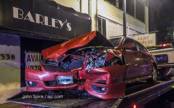 Someone observed the attack, and police were later able to get a description of a car the attacker used to drive away from the scene. Investigators determined a car fitting that description was involved in an accident less than a mile away, Atlanta police spokesman Donald Hannah said. JOHN SPINK / JSPINK@AJC.COM