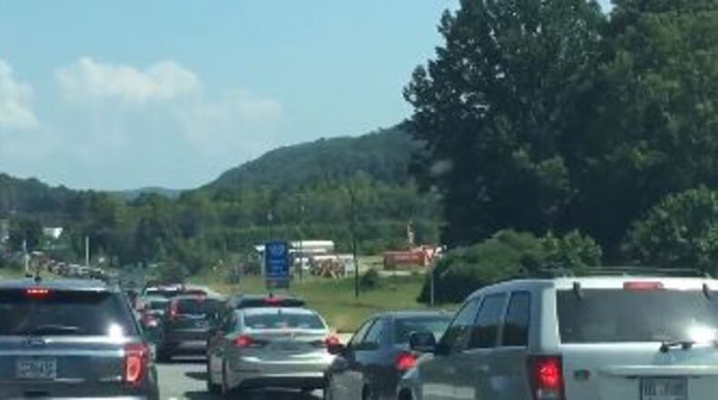 Channel 2 Action News reported that traffic was heavy on U.S. 19 north through Lumpkin County Monday afternoon.