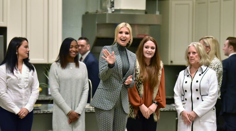 Adviser to the President Ivanka Trump tours a local safe haven in Atlanta on Tuesday. She toured two facilities in the city that help survivors. President Donald Trump has listed fighting sex trafficking as a priority, as have Georgia Gov. Brian Kemp and first lady Marty Kemp. (Hyosub Shin / Hyosub.Shin@ajc.com)