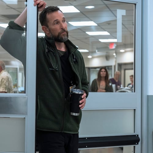 This image released by HBO shows Noah Wyle in a scene from "The Pitt." (HBO via AP)