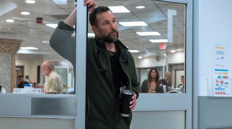 This image released by HBO shows Noah Wyle in a scene from "The Pitt." (HBO via AP)