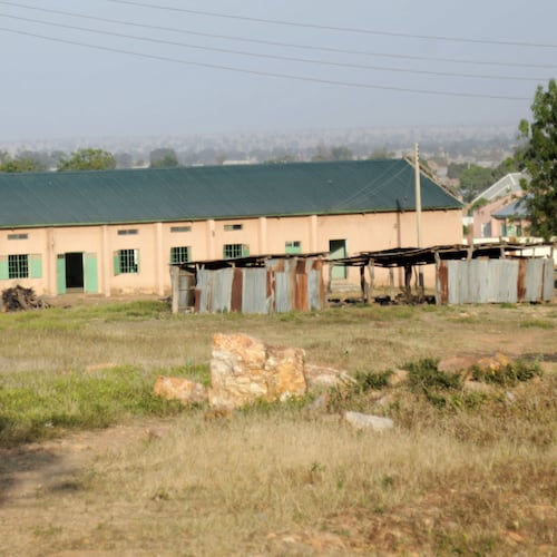A general view of the school from which school children were kidnapped by gunmen in Kebbi, Nigeria, Monday, Nov 17, 2025. (AP Photo/Deeni Jibo)