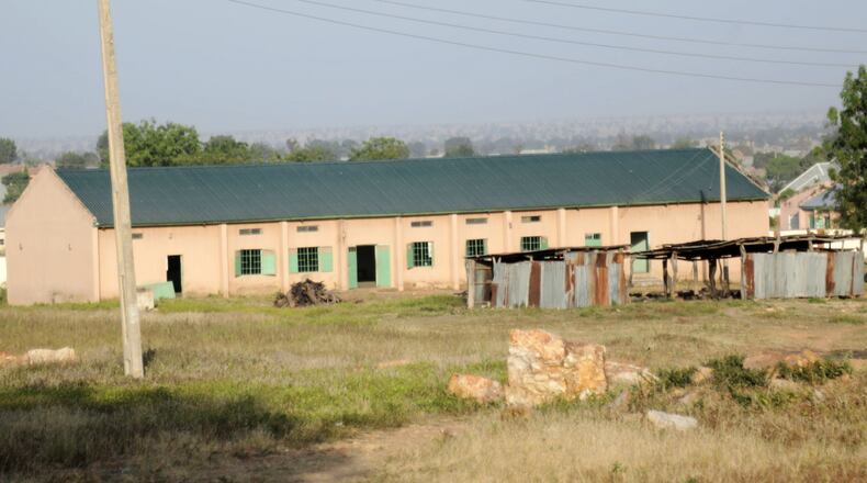 A general view of the school from which school children were kidnapped by gunmen in Kebbi, Nigeria, Monday, Nov 17, 2025. (AP Photo/Deeni Jibo)