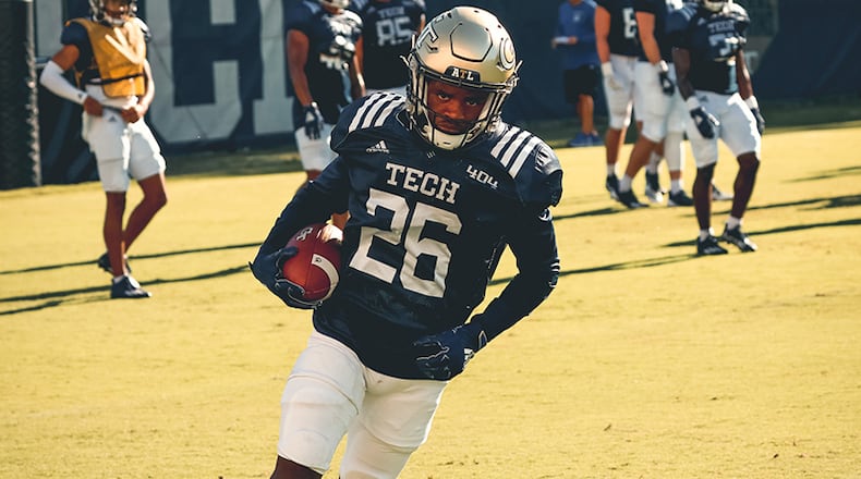 Georgia Tech freshman wide receiver Malik Rutherford in preseason practice. (Georgia Tech Football)