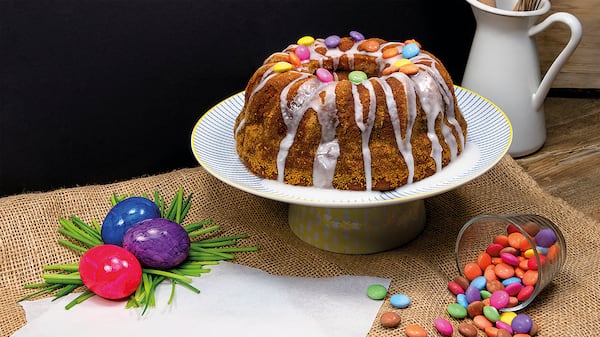 An undated photo of Kartoffel-Karotten-Gugelhupf (potato and carrot Bundt cake), a recipe often baked for the Easter holiday in Germany. (Kartoffel-Marketing GmbH/die-kartoffel.de via AP)
