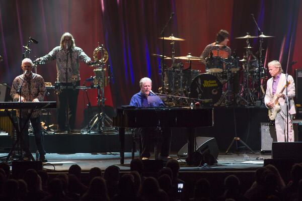 Brian Wilson and his spectacular band at the Fox Theatre on Friday. Photo: BRANDEN CAMP/SPECIAL