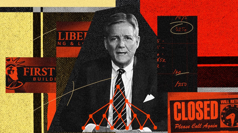 First Liberty Building & Loan founder Brant Frost IV. (Photo illustration: Philip Robibero/AJC)