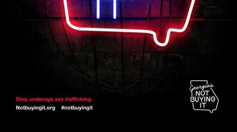 Suwanee supportds resolution ‘Georgia’s Not Buying It’ to fight human trafficking. Courtesy Georgia’s Not Buying it