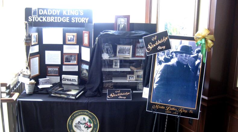 Stockbridge display at City Hall celebrates life of native son, Martin Luther King Sr., father of civil rights icon Martin Luther King Jr.